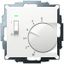 UP room controller, RAL9016 glossy 55x55, 5-30C, AC 230V, 1NC, 10 A, temperature reduction approx. 4K, switch on/off, display controller "heating" thumbnail 2