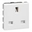 Socket outlet Mosaic - British - 2P+E 13 A - 2 modules - white thumbnail 2