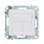 Exxact data socket - RJ45 Cat6 UTP- with fixing frame and centre plate - flat thumbnail 3