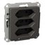 Exxact triple socket-outlet 3xEuro screw anthracite thumbnail 2