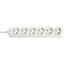 6-Way Schuko Mains Power Extension, White switch, Schuko sockets thumbnail 1