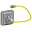 Adaptor for RJ 45 socket Plexo - cat. 6 - IP 55 - IK 07 - grey/white thumbnail 2