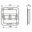 Centre plate for modular jack sockets A1569-25WEWWM thumbnail 3