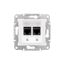 Sedna - double data outlet - RJ45 cat.5e UTP without frame white thumbnail 1