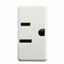 USA STANDARD SOCKET-OUTLET 250/125V ac - 2P+E 15A 125V - FLAT PARALLEL HORIZONTAL PLUG - 1 MODULE - SYSTEM WHITE thumbnail 2