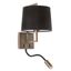 FRAME OLD GOLD WALL LAMP WITH READER BLACK LAMPSHA thumbnail 1