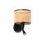 MAMBO BLACK READER WALL LAMP RATTAN LAMPSHADE ø210 thumbnail 1