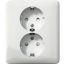 Exxact double socket-outlet earthed screwless white thumbnail 4