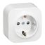 German std socket 2P+E Forix - surface mounting - IP 2X - 16 A - 250 V~ - white thumbnail 1