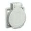 PratiKa socket - grey - 2P + E - 10/16 A - 250 V - German - IP54 - flush - back thumbnail 3