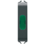 SINGLE INDICATOR LAMP - GREEN - 1/2 MODULE - SATIN BLACK - CHORUSMART thumbnail 1