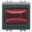 PROTRUDING INDICATOR LAMP - 12V ac/dc / 230V ac 50/60 Hz - RED - 2 MODULES - SATIN BLACK - CHORUSMART thumbnail 2