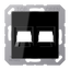 Centre plate for MJ f. 2 sockets A1569-2WESW thumbnail 1