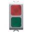 DOUBLE INDICATOR LAMP - RED/GREEN - 1 MODULE - TITANIUM - CHORUSMART thumbnail 1