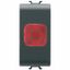 SINGLE INDICATOR LAMP - RED - 1 MODULE - SATIN BLACK - CHORUSMART thumbnail 2