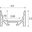 GRAZIA 20 LED Surface profile, flat, smooth, 3m, alu thumbnail 2