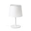 SAVOY WHITE TABLE LAMP WHITE LAMPSHADE thumbnail 1