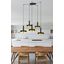 WHIZZ BLACK/SATIN GOLD PENDANT LAMP E27 60W 5L thumbnail 2