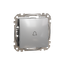 Sedna Design & Elements, 1-way Push-Button 10A Bell Symbol, professional, aluminium thumbnail 5