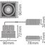 SPOT SQUARE DARKLIGHT ADJUST 8 W 3000 K WT thumbnail 17