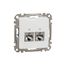 Double DATA Outlet CAT 6 STP, Sedna Design & Elements, RJ45, White thumbnail 4