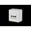 Keystone wall outlet surface mounted 3 port unequipped pure white thumbnail 2