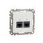 Double DATA Outlet CAT 6A UTP, Sedna Design & Elements, RJ45, White thumbnail 3