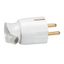 2P+E plug - 16 A - Fr/German std - cable orientation - white - gencod labelling thumbnail 1