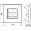 DTE-RW G2RM1 Inst.unit, data technology f.2 connection modules type RM 84x84x59mm thumbnail 2