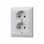 Socket outlet 2-gang, 16 A / 250 V, alu thumbnail 3