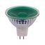 LED GU5.3 MR16 Glass 50x47.5 12V 5W 38° AC/DC Green Non-Dim thumbnail 1