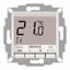 Flush-mounted thermostat as room controller, AC 230V, 1 changeover contact, heating 5(2) A, cooling 1(1) A, white backlighting thumbnail 1