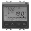 TIMED THERMOSTAT DAILY/WEEKLY PROGRAMMING - 230V ac 50/60Hz - 2 MODULES - SATIN BLACK - CHORUSMART thumbnail 1