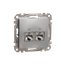 Double DATA Outlet CAT 5E STP, Sedna Design & Elements, RJ45, Aluminium thumbnail 5