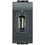 USB socket LivingLight 2 modules anthracite thumbnail 2