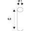 Insulating connector for LV-Wire system, 6cm, 2stk., chrome thumbnail 2