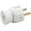 2P+E plug - 16 A - German std - plastic straight outlet - white - gencod label thumbnail 1