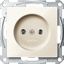 Socket-outlet without earthing contact, screw terminals, white, glossy, System M thumbnail 2