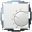 UP room controller, RAL9016 glossy 55x55, 5-30C, AC 230V, 1 changeover contact, 10A/5A, temperature reduction approx.4K thumbnail 1