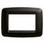 PLAYBUS YOUNG PLATE - IN TECHNOPOLYMER - SATIN FINISHING - 3 GANG - TONER BLACK - PLAYBUS thumbnail 2