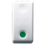 PUSH-BUTTON 1P 250V ac - NO 10A - AUXILIARES CONTACT NC - START - SYMBOL GREEN - 1 MODULE - SYSTEM WHITE thumbnail 1