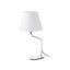 ETERNA CHROME TABLE LAMP WHITE LAMPSHADE thumbnail 1