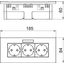 SDE-RW D0RT3B Socket unit for triple Modul 45 84x185x59mm thumbnail 2