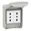 PratiKa socket - grey - 2P + E - 10/16 A - 250 V - Italian - IP65 - surface thumbnail 2