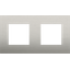 Twofold faceplate with 71 mm centre distance, Niko Pure stainless stee thumbnail 1