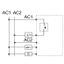 UP room controller, RAL9010 glossy 55x55, 5-30C, AC 24V, triac output, switchable 5 actuators each 3W, change-over input, TA 3.5K, LED displays thumbnail 4