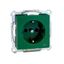 SCHUKO socket-outlet f. spec.circ., shutter, screwl. term., green, System M thumbnail 2