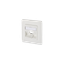 Keystone wall outlet flush mounted 1 port unequipped pure white thumbnail 3