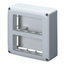 SELF-SUPPORTING DEVICE BOX  FOR SYSTEM DEVICE - SKIRT AND FRAMNE TRUNKING - 8 GANG - SYSTEM RANGE - WHITE RAL 9010 thumbnail 1