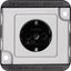 SCHUKO socket-outlet insert w. shutter, screwless term., alum., Anti-vandalism thumbnail 2